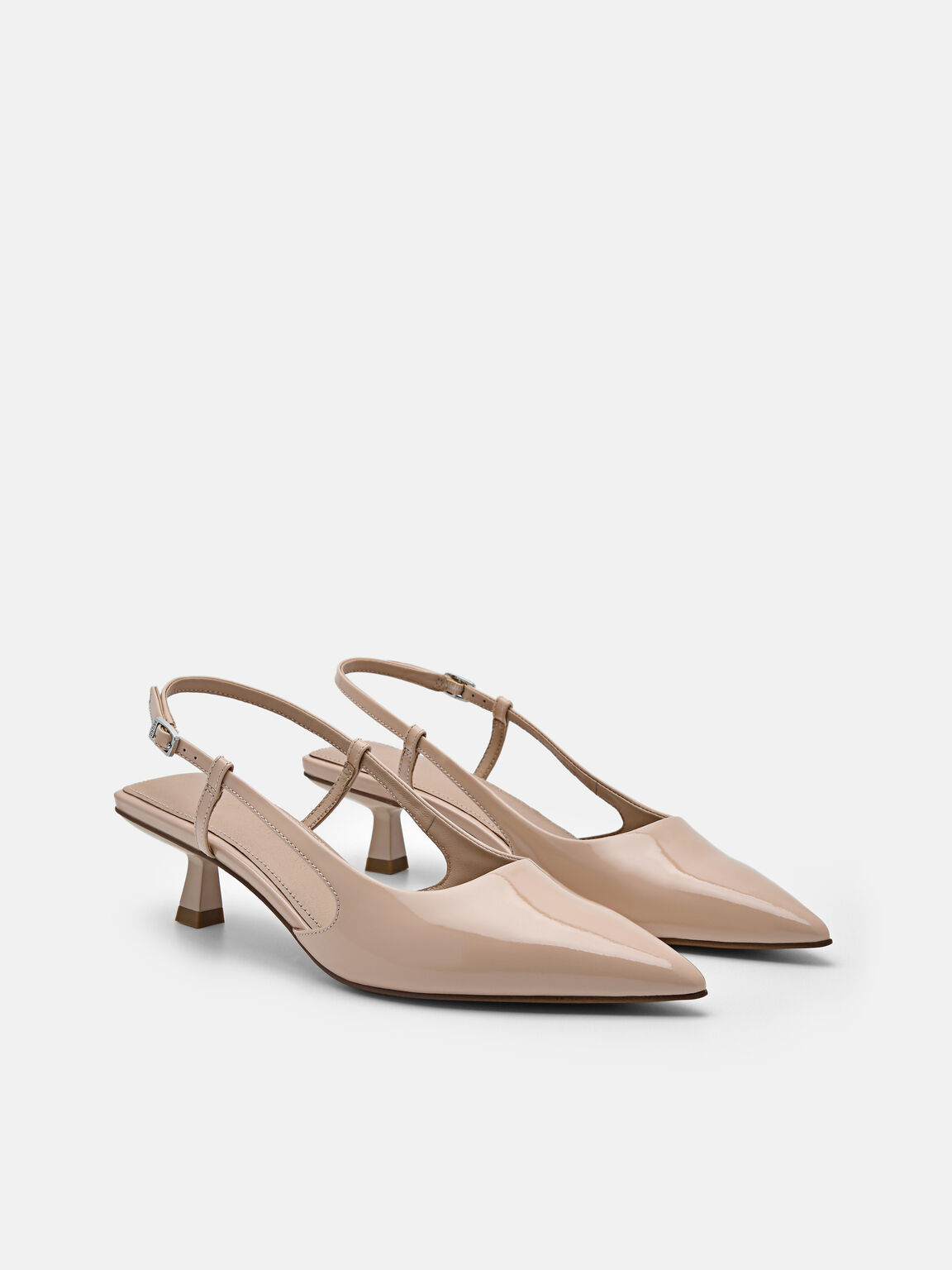 Giày cao gót mũi nhọn Studio Loral Leather - Nude - Ảnh 5