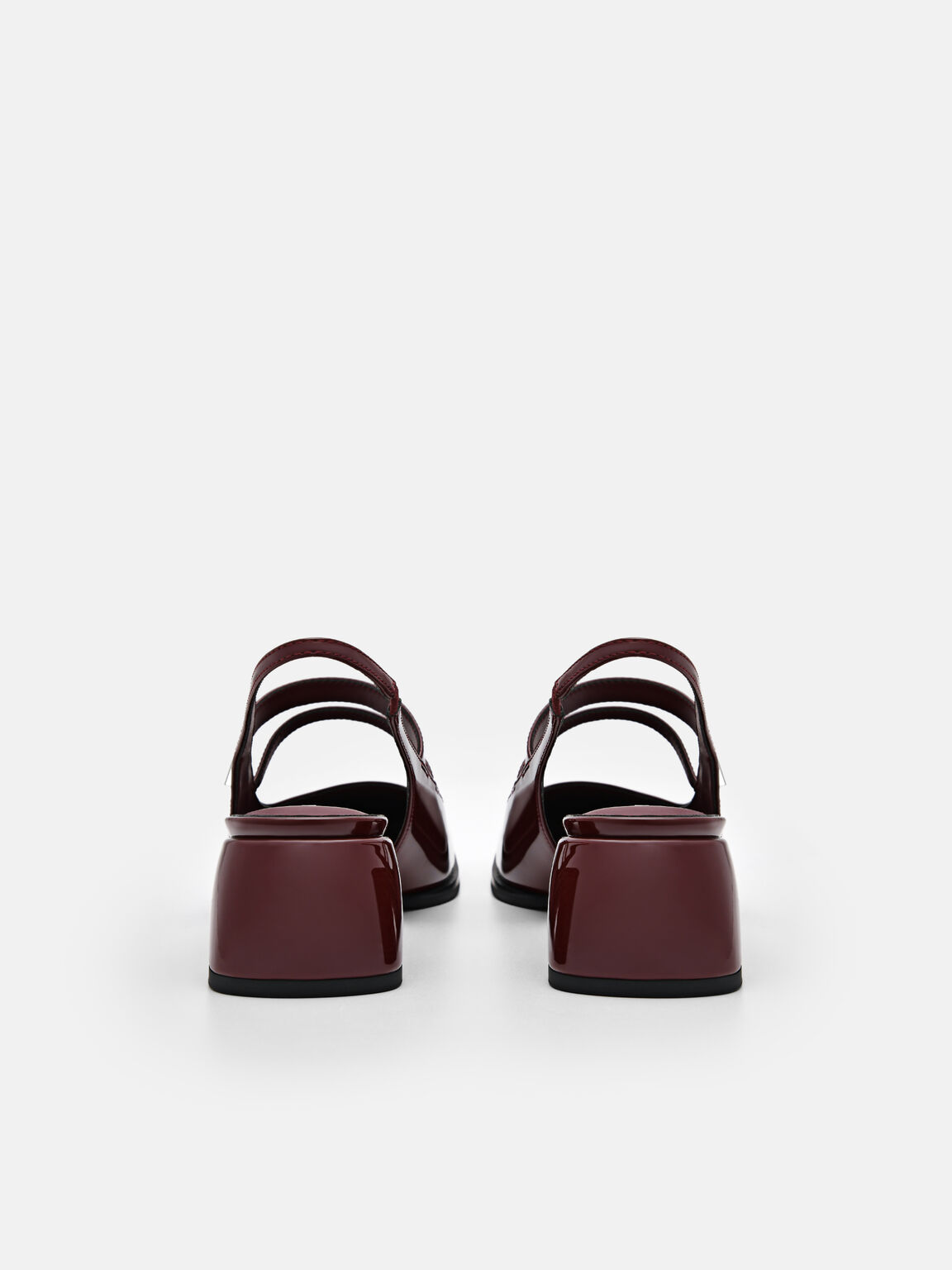 Giày sandals cao gót mũi vuông Tria - Đỏ Rượu Vang - Ảnh 2