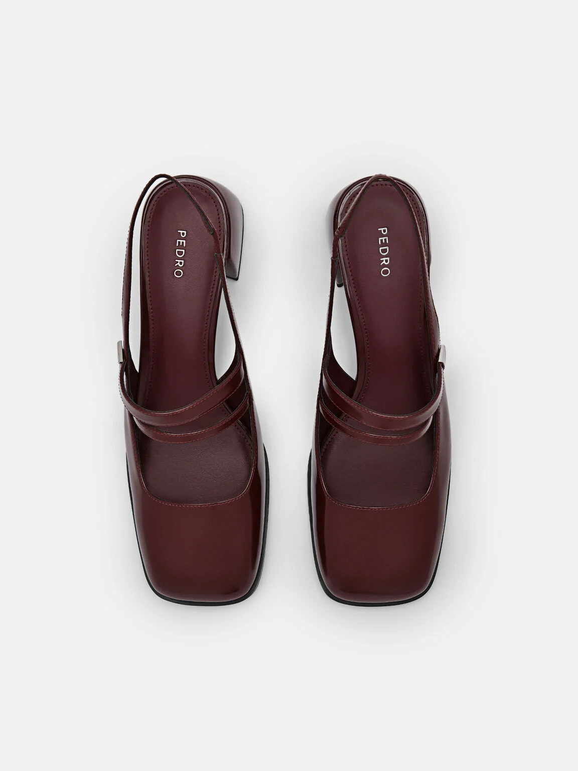 Giày sandals cao gót mũi vuông Tria - Đỏ Rượu Vang - Ảnh 6