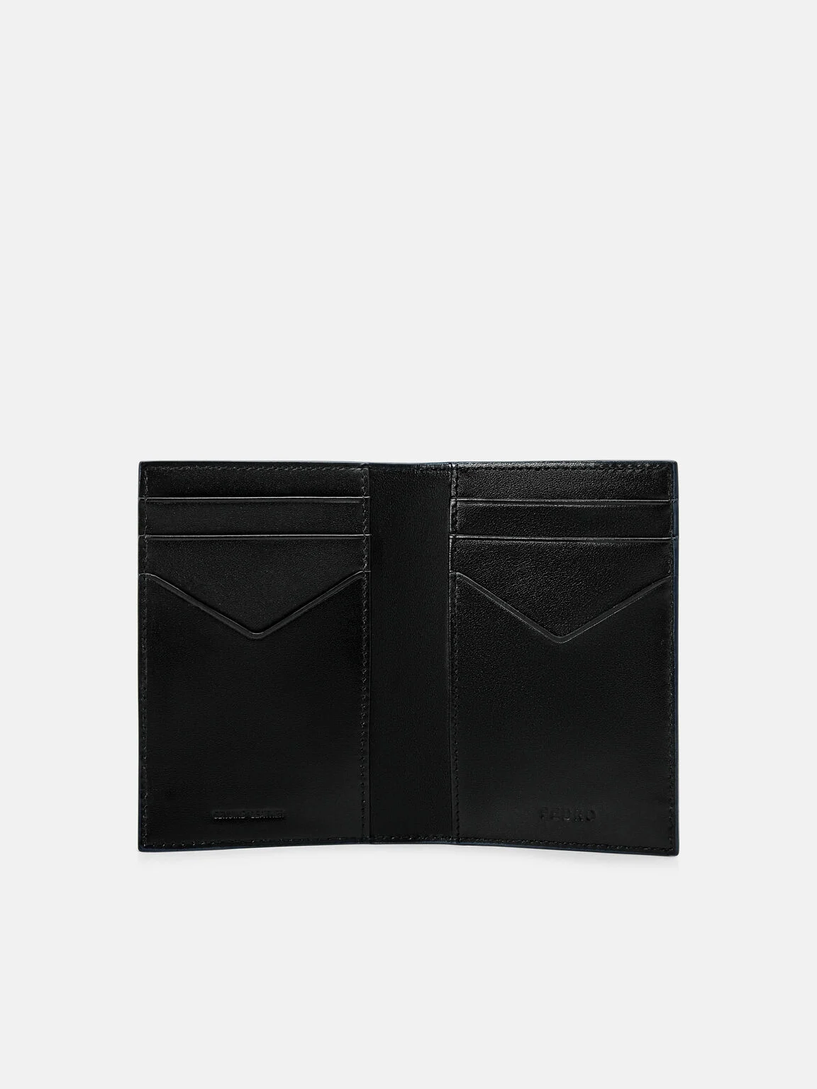 Ví đựng thẻ dáng gập Embossed Leather - Xanh Navy - Ảnh 2