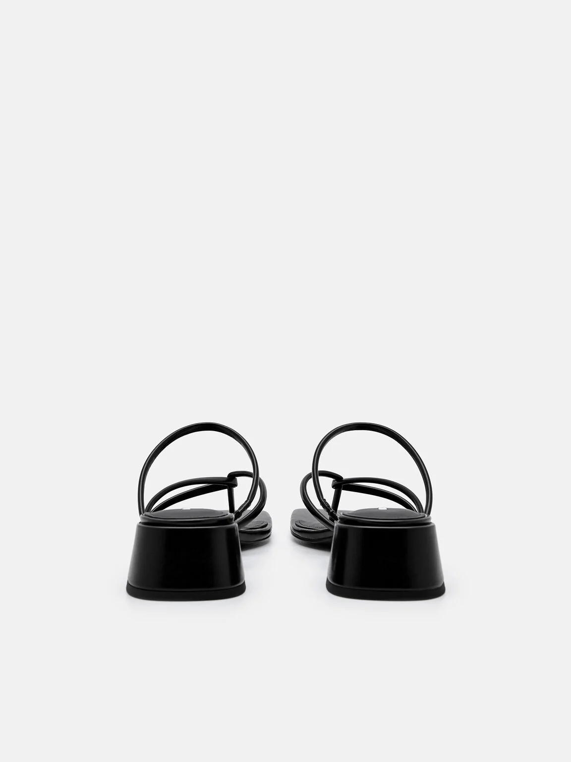 Giày mules cao gót mũi vuông Effie - Đen - Ảnh 5
