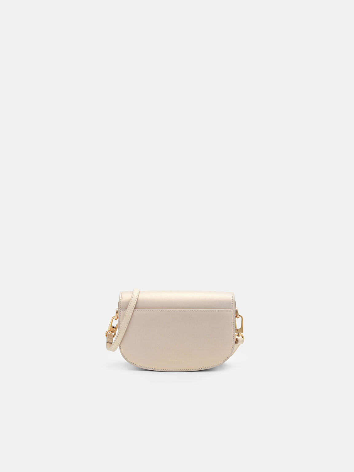 Túi đeo chéo nắp gập Icon Mini Leather - Champagne - Ảnh 5