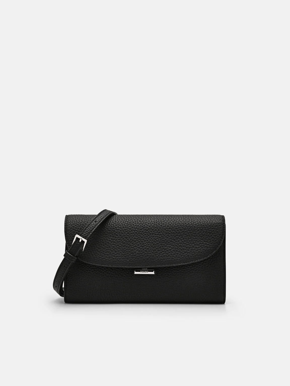 Ví dài nắp gập Embossed Leather Bi-Fold - Đen