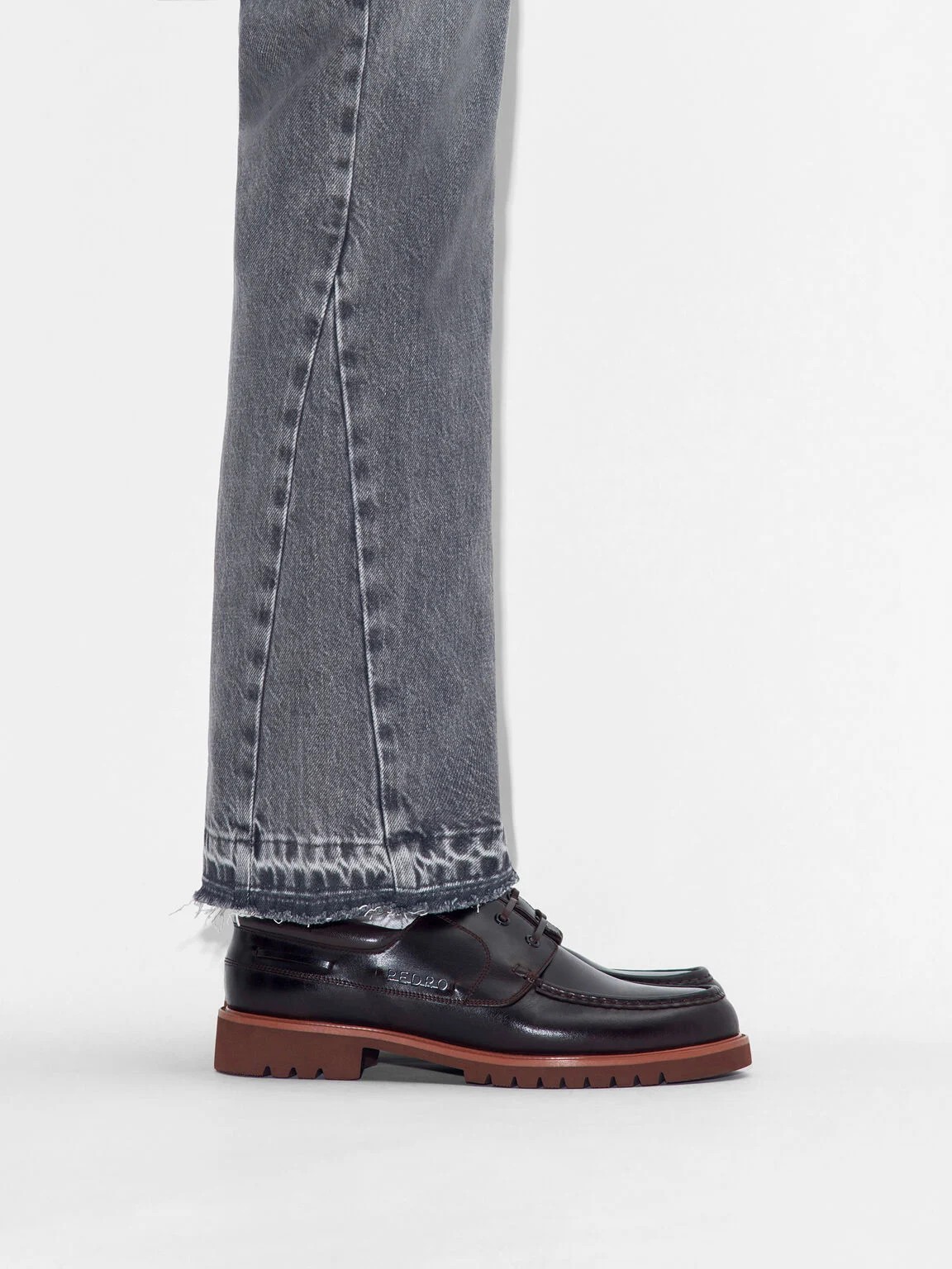 Giày tây mũi tròn Saxton Leather - Nâu Đậm - Ảnh 6