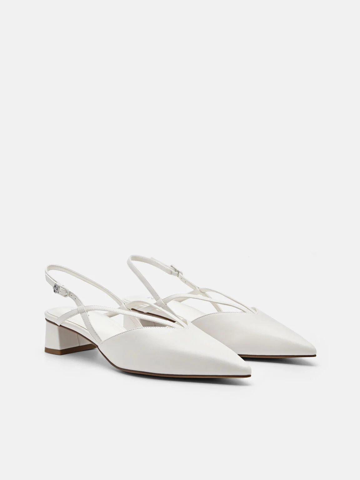 Giày sandals cao gót Strappy - Phấn - Ảnh 6