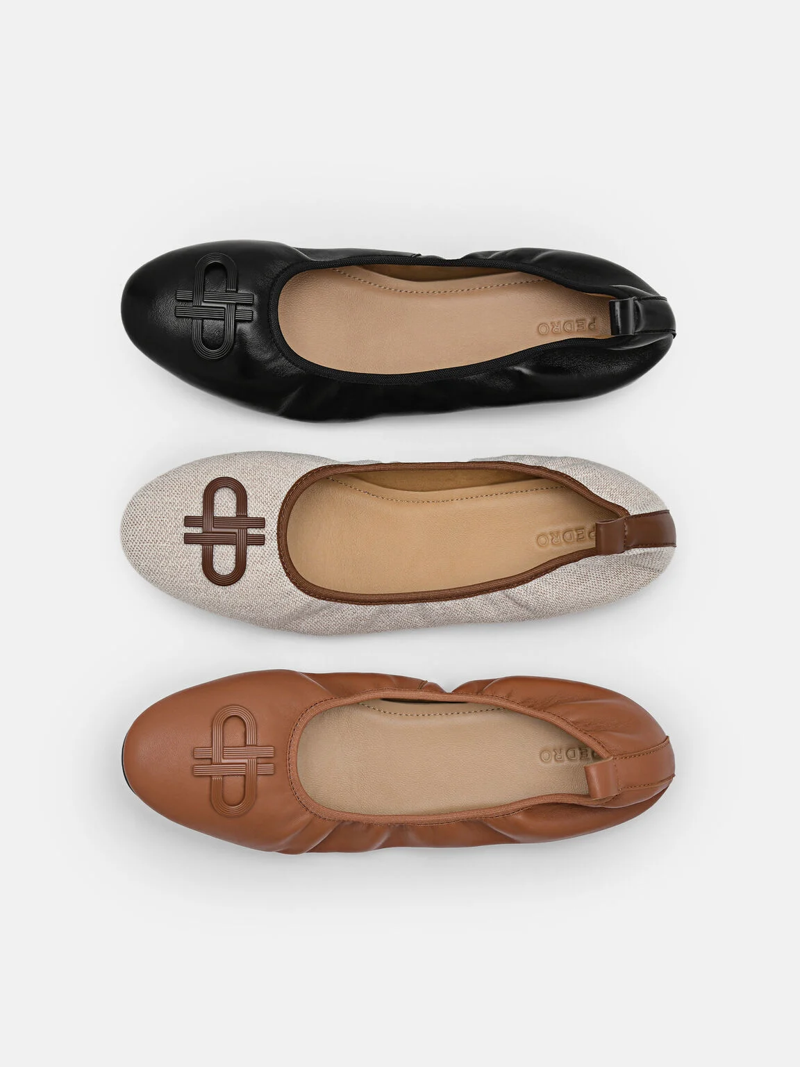 Giày búp bê mũi tròn Icon Canvas - Rượu Cognac - Ảnh 2