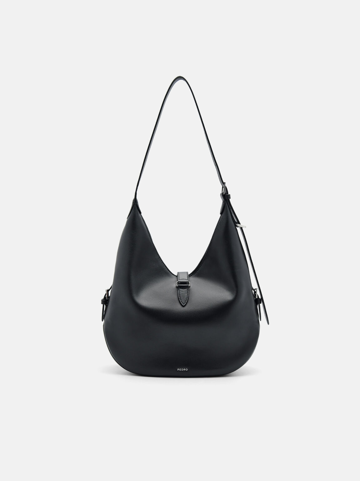 Túi đeo vai Icon Leather Hobo - Đen - Ảnh 6