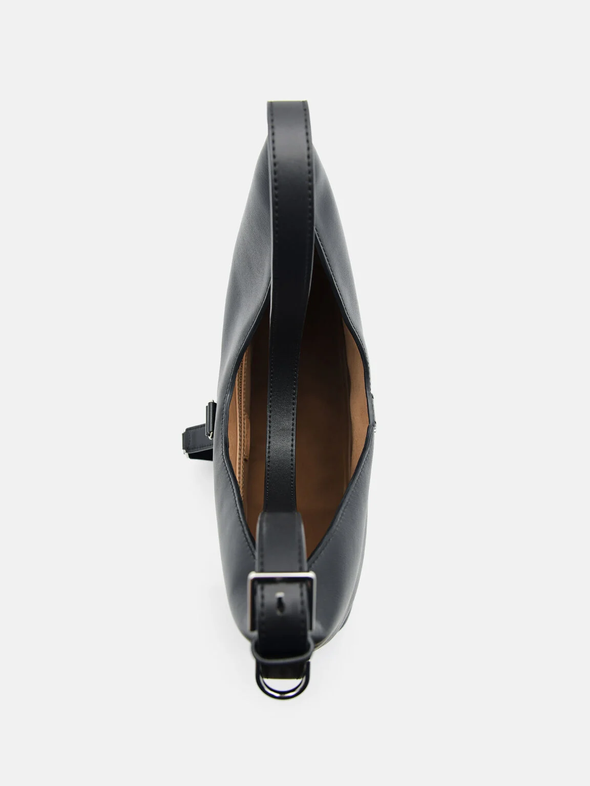 Túi đeo vai Icon Leather Hobo - Đen - Ảnh 3