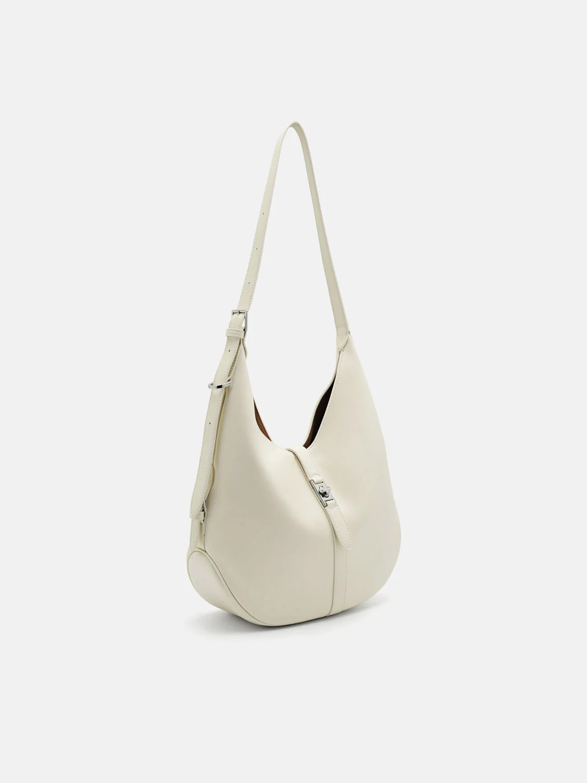 Túi đeo vai Icon Leather Hobo - Phấn - Ảnh 6