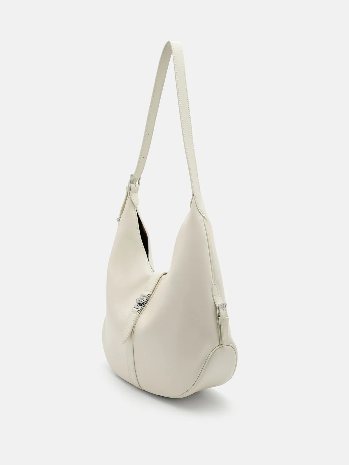 Túi đeo vai Icon Leather Hobo - Phấn - Ảnh 3