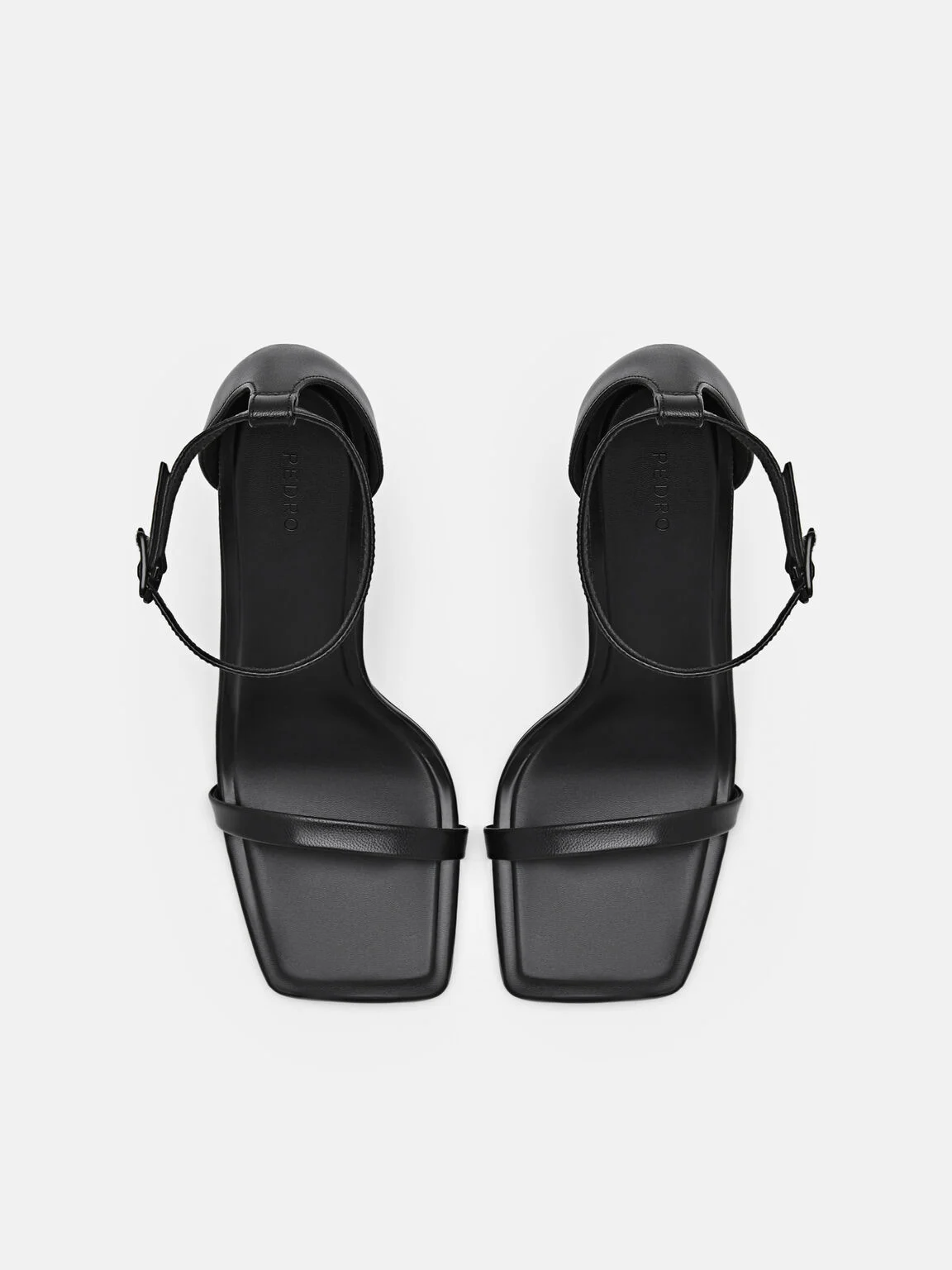 Giày sandals cao gót Studio Donna Leather - Đen - Ảnh 4