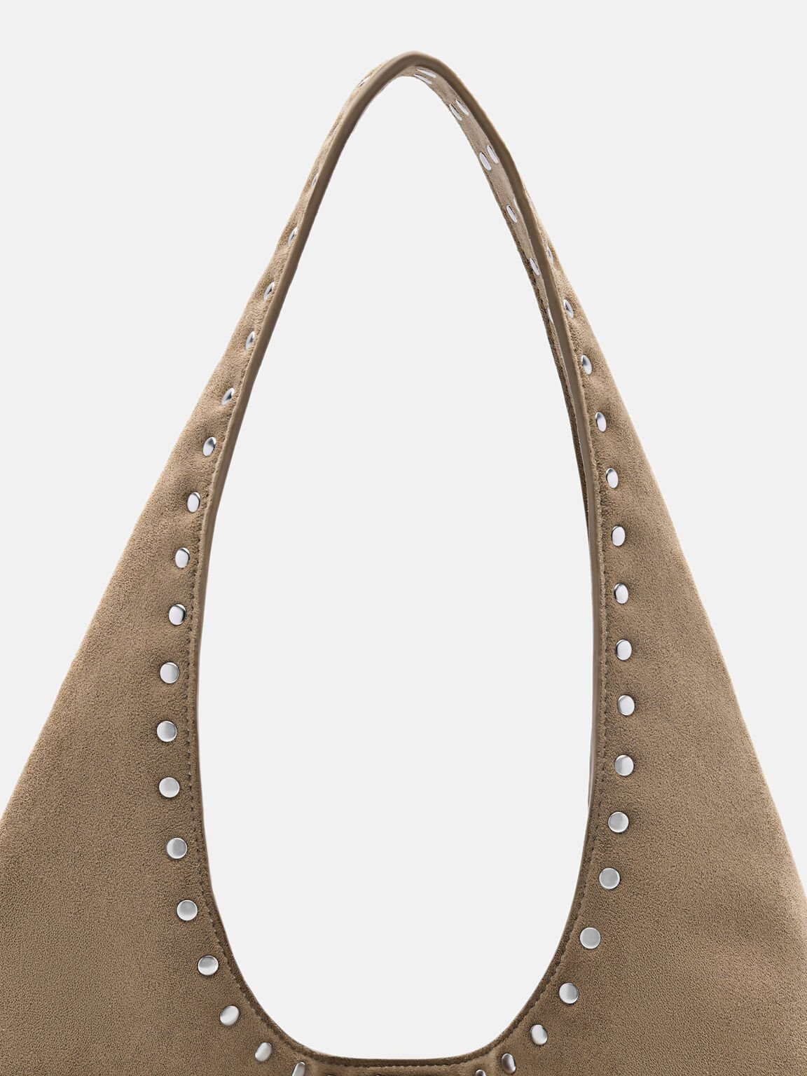 Túi đeo vai hình thang Issa Studded - Cát - Ảnh 5
