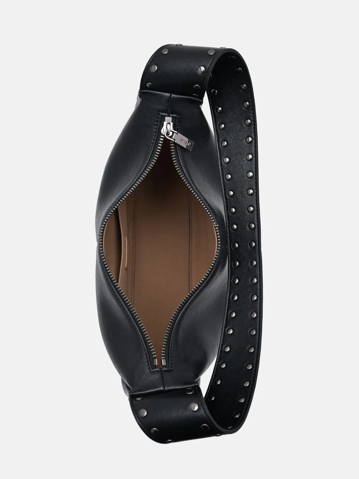 Túi đeo vai hình bán nguyệt Issa Studded - Đen - Ảnh 4